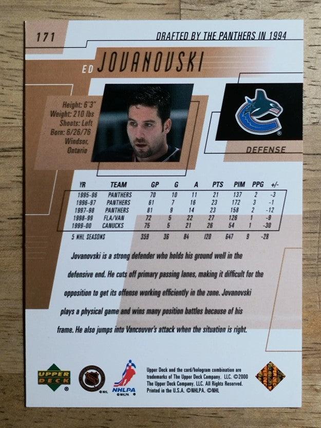 2000-01 Upper Deck #171 Ed Jovanovski