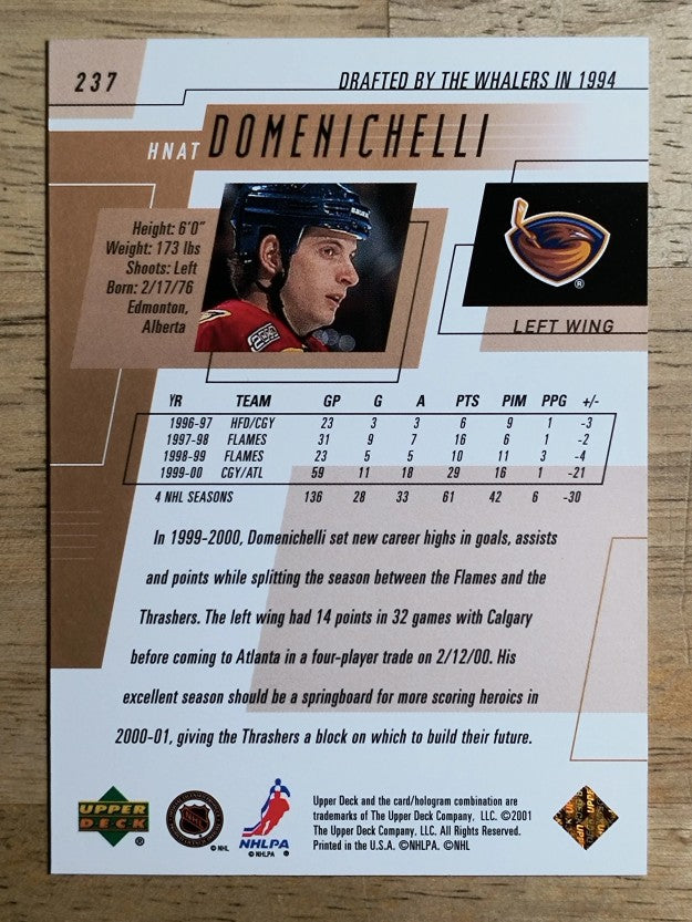 2000-01 Upper Deck #237 Hnat Domenichelli