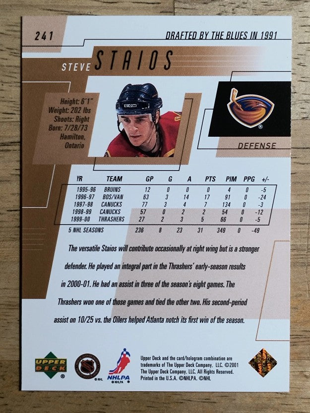 2000-01 Upper Deck #241 Steve Staios