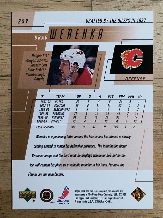 2000-01 Upper Deck #259 Brad Werenka