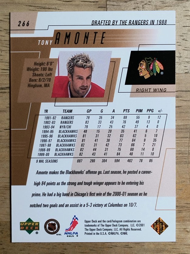 2000-01 Upper Deck #266 Tony Amonte
