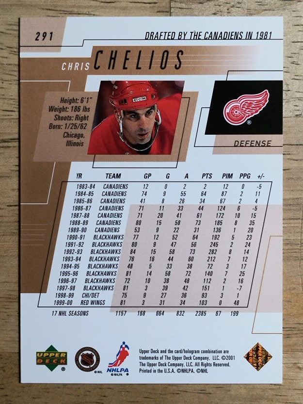 2000-01 Upper Deck #291 Chris Chelios