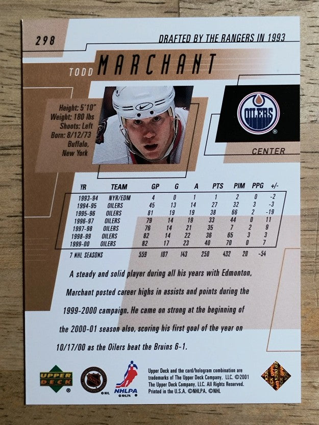 2000-01 Upper Deck #298 Todd Marchant