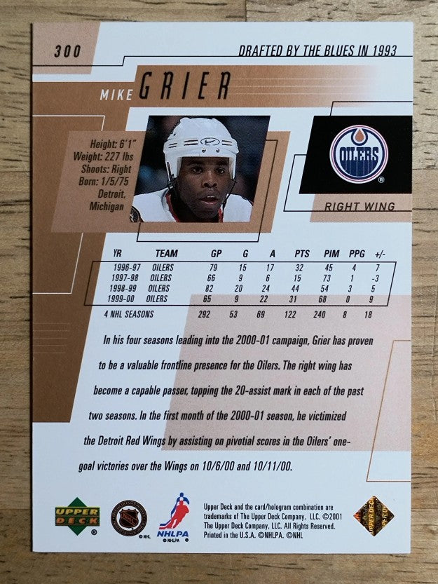2000-01 Upper Deck #300 Mike Grier