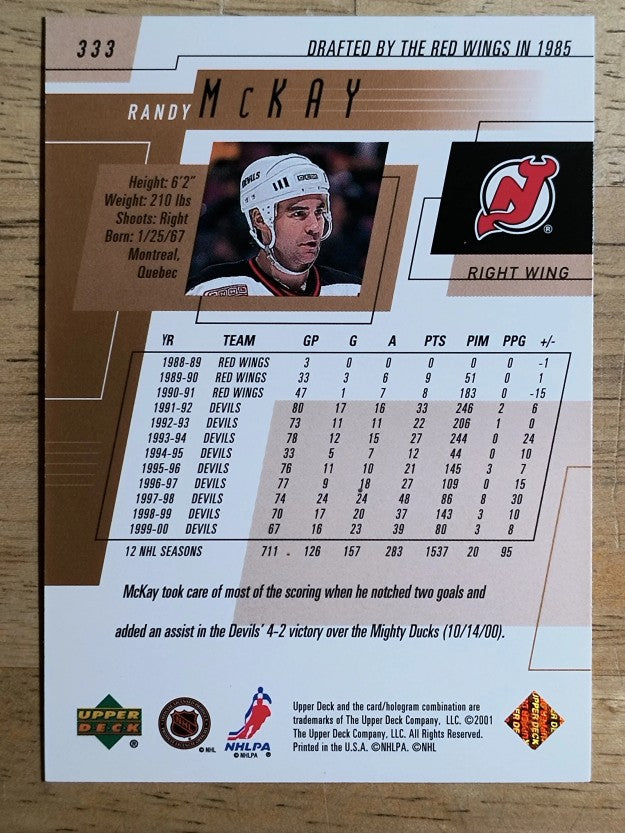 2000-01 Upper Deck #333 Randy McKay