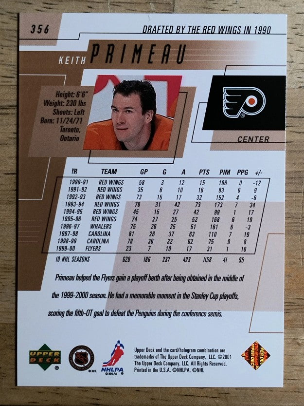 2000-01 Upper Deck #356 Keith Primeau
