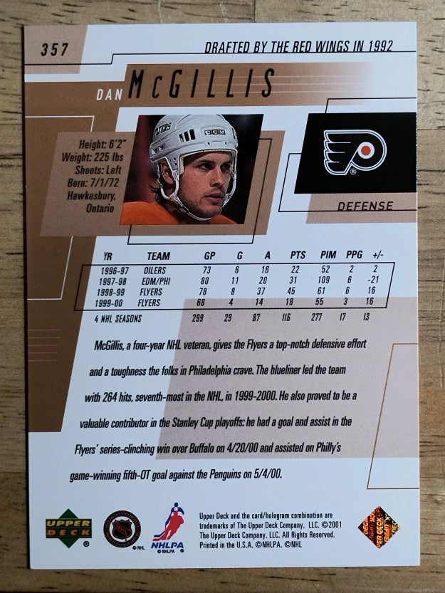 2000-01 Upper Deck #357 Dan McGillis