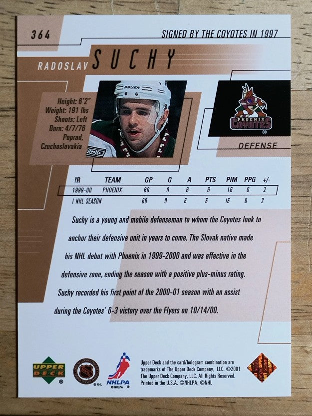 2000-01 Upper Deck #364 Radoslav Suchy