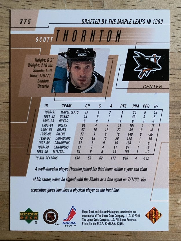 2000-01 Upper Deck #375 Scott Thornton