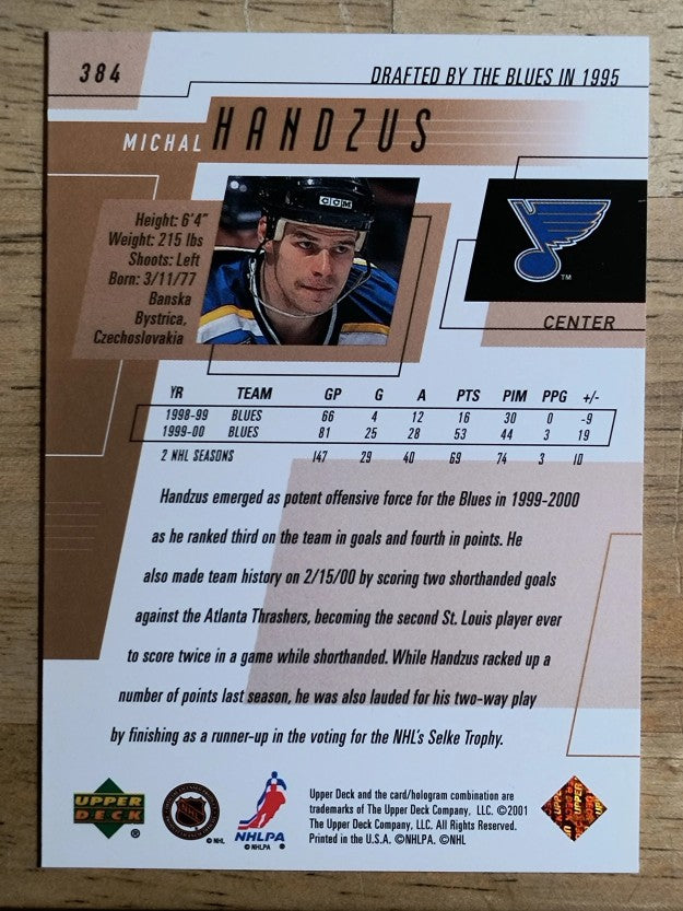 2000-01 Upper Deck #384 Michal Handzus