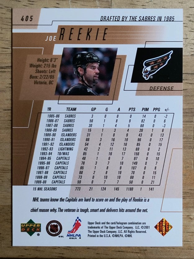 2000-01 Upper Deck #405 Joe Reekie