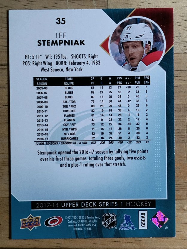 2017-18 Upper Deck #35 Lee Stempniak