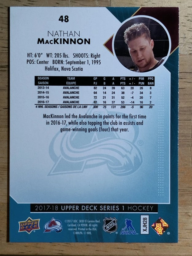 2017-18 Upper Deck #48 Nathan MacKinnon