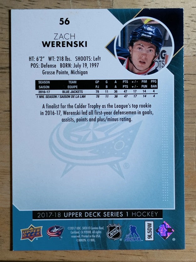 2017-18 Upper Deck #56 Zach Werenski