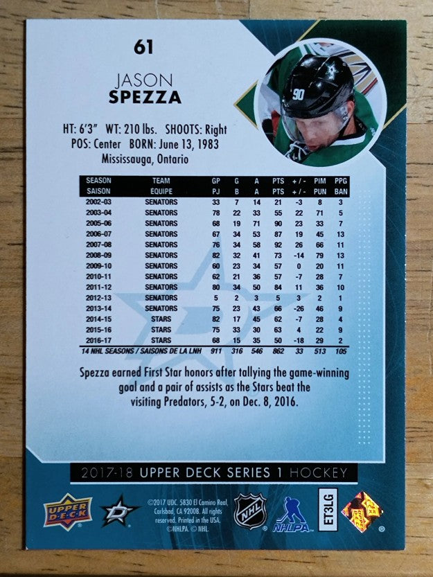 2017-18 Upper Deck #61 Jason Spezza
