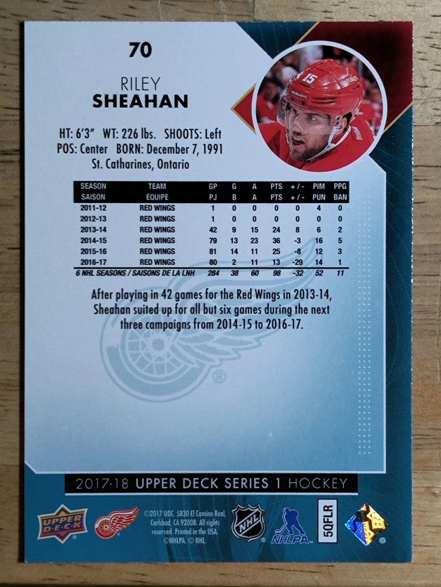 2017-18 Upper Deck #70 Riley Sheahan