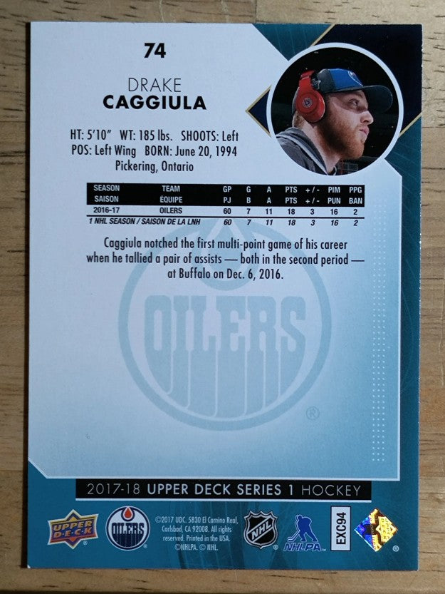 2017-18 Upper Deck #74 Drake Caggiula
