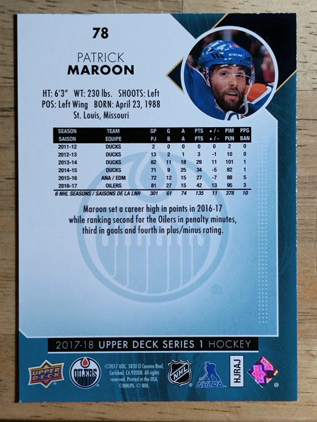 2017-18 Upper Deck #78 Patrick Maroon