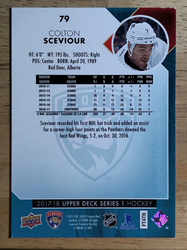 2017-18 Upper Deck #79 Colton Sceviour