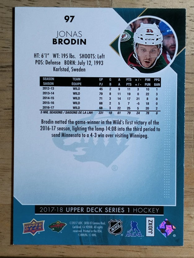 2017-18 Upper Deck #97 Jonas Brodin