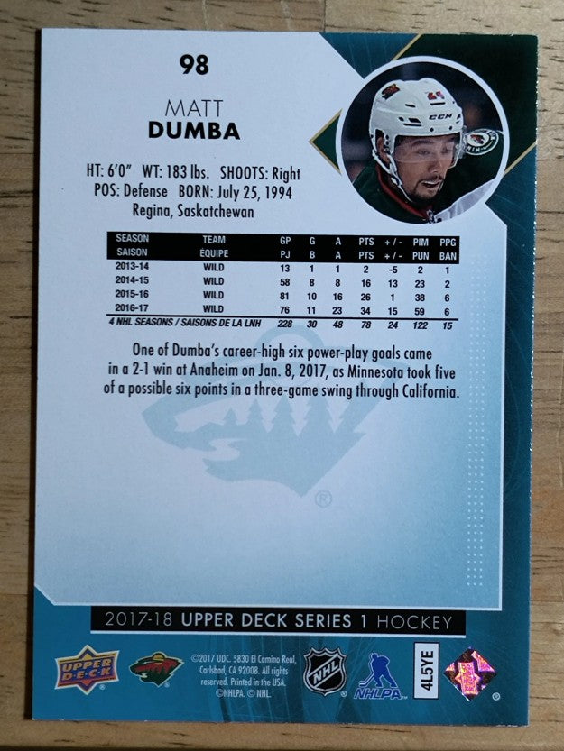2017-18 Upper Deck #98 Matt Dumba