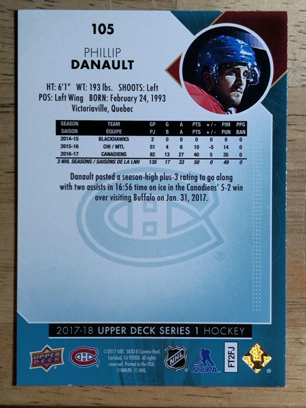 2017-18 Upper Deck #105 Phillip Danault
