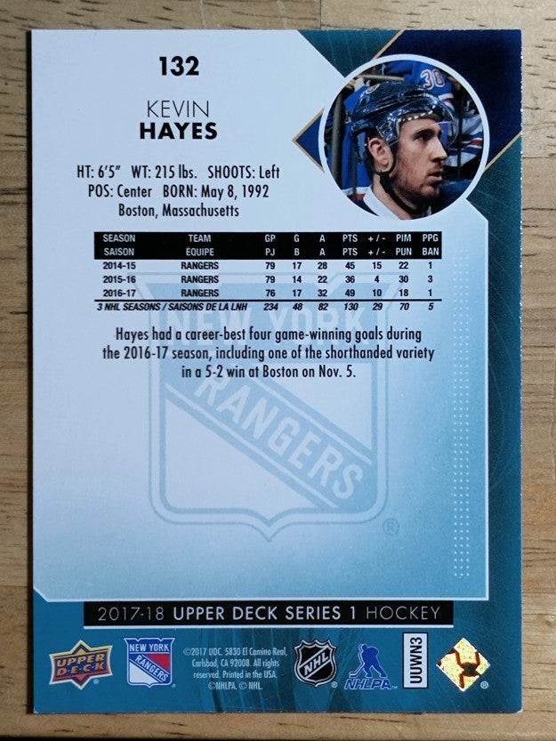 2017-18 Upper Deck #132 Kevin Hayes