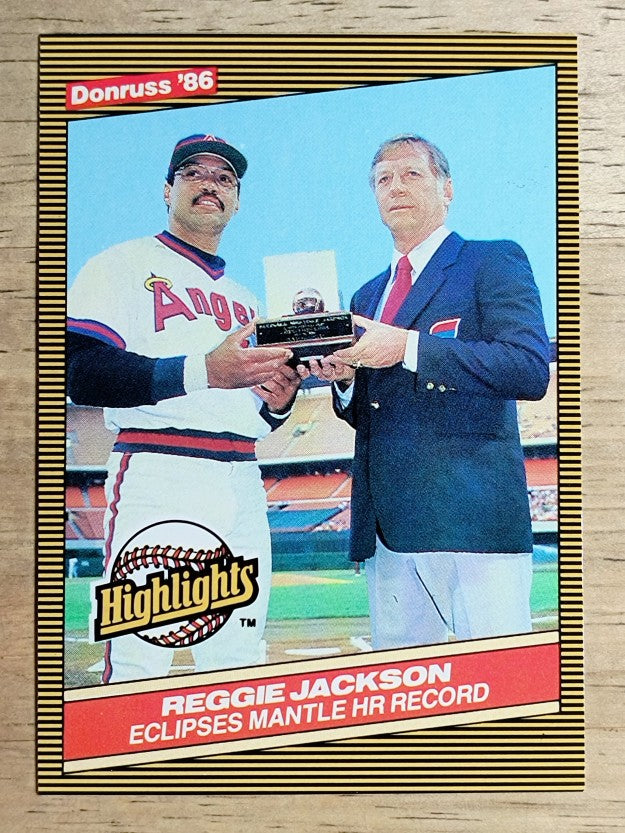 1986 Donruss Highlights #10 Mickey Mantle/Reggie Jackson