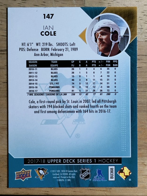 2017-18 Upper Deck #147 Ian Cole