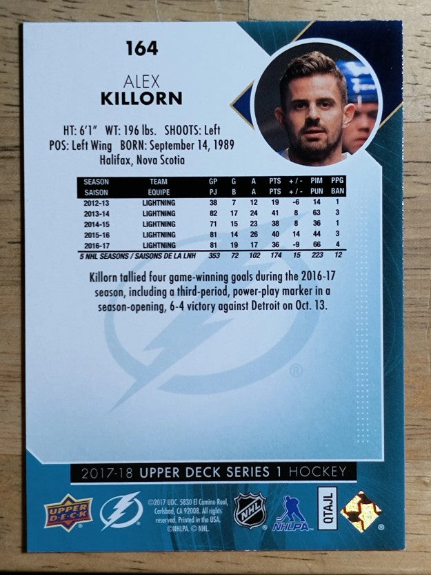 2017-18 Upper Deck #164 Alex Killorn