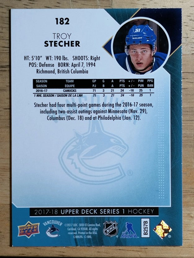 2017-18 Upper Deck #182 Troy Stecher