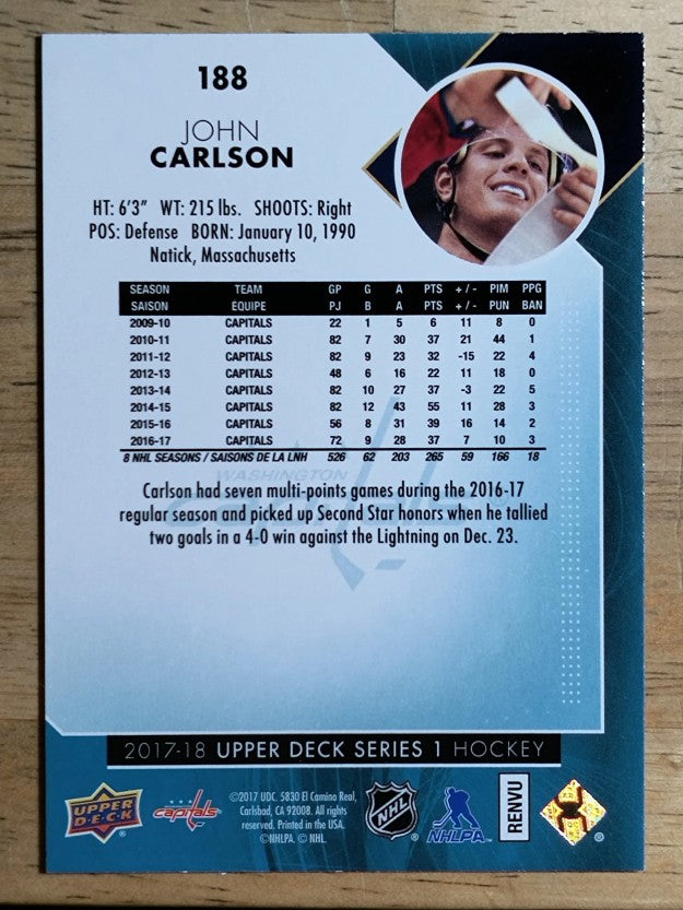 2017-18 Upper Deck #188 John Carlson