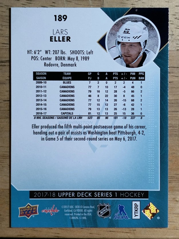 2017-18 Upper Deck #189 Lars Eller