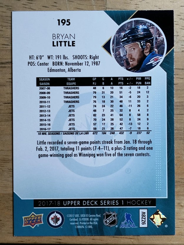 2017-18 Upper Deck #195 Bryan Little