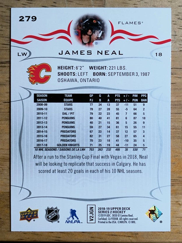 2018-19 Upper Deck #279 James Neal