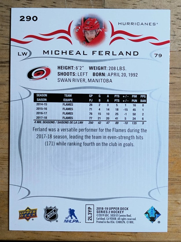 2018-19 Upper Deck #290 Micheal Ferland