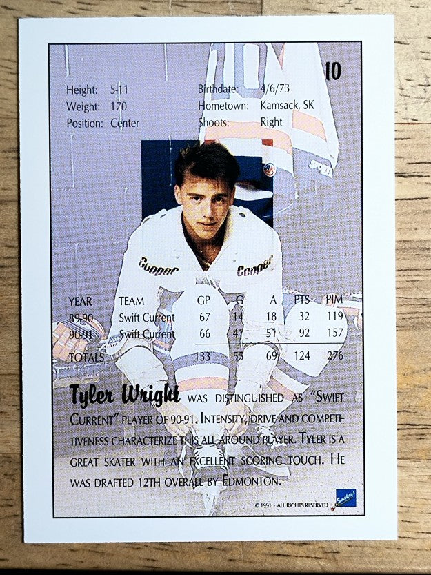 1991 Ultimate Draft #10 Tyler Wright