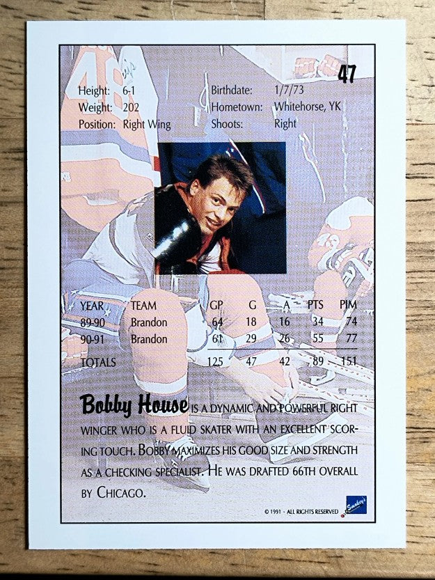1991 Ultimate Draft #47 Bobby House