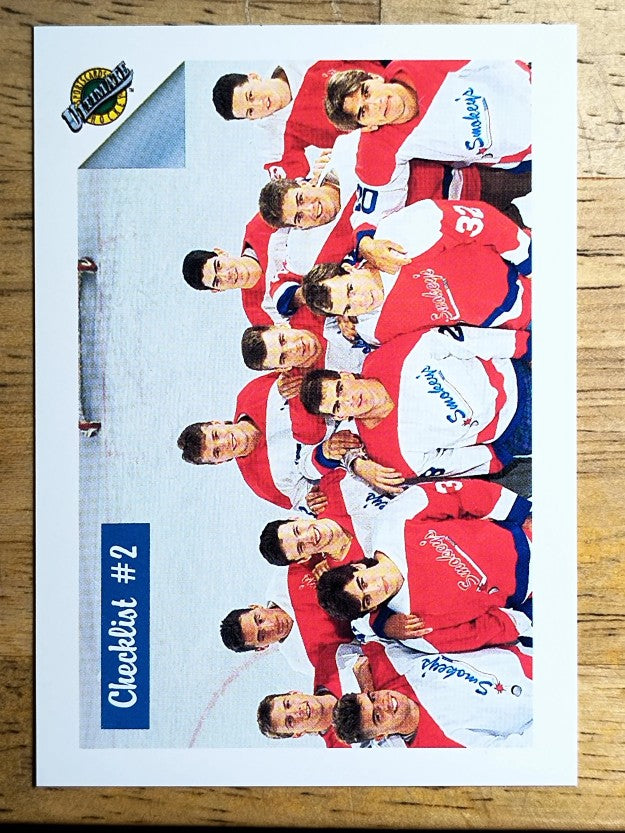1991 Ultimate Draft #55 2nd Round Checklist