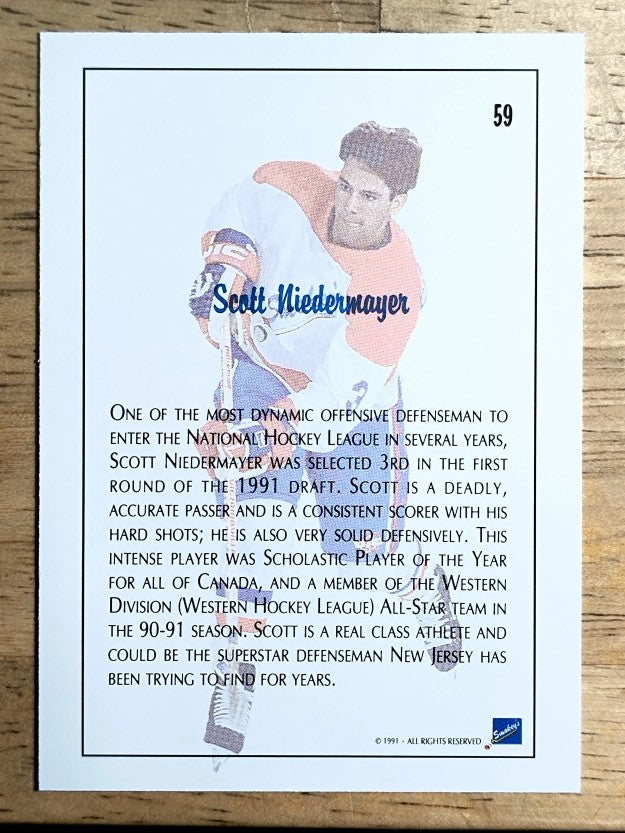 1991 Ultimate Draft #59 Scott Niedermayer FDP