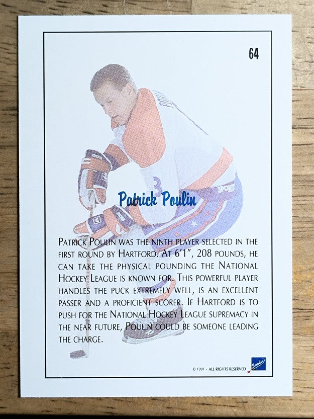 1991 Ultimate Draft #64 Patrick Poulin FDP