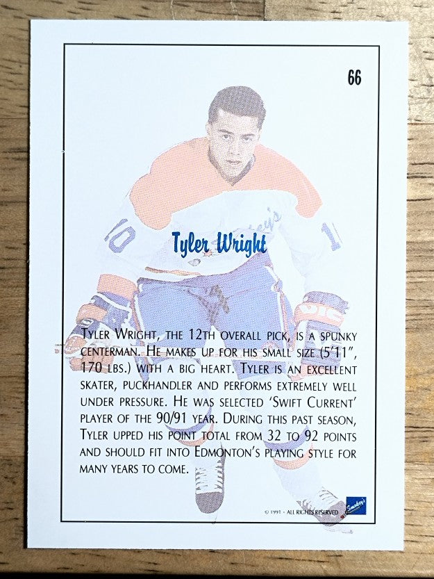 1991 Ultimate Draft #66 Tyler Wright FDP