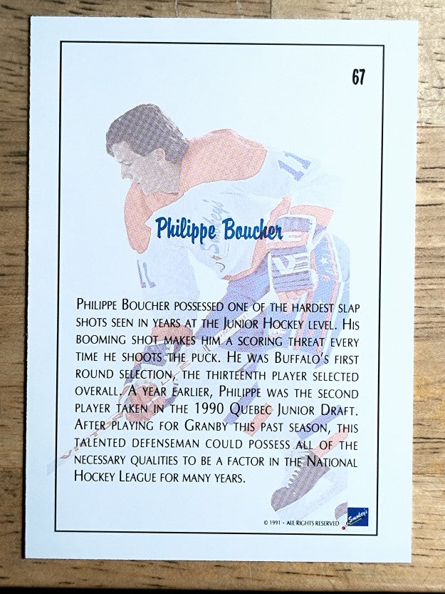 1991 Ultimate Draft #67 Philippe Boucher FDP
