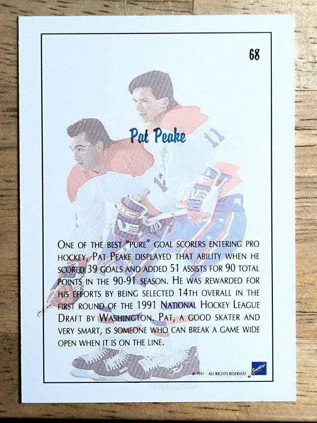 1991 Ultimate Draft #68 Pat Peake FDP