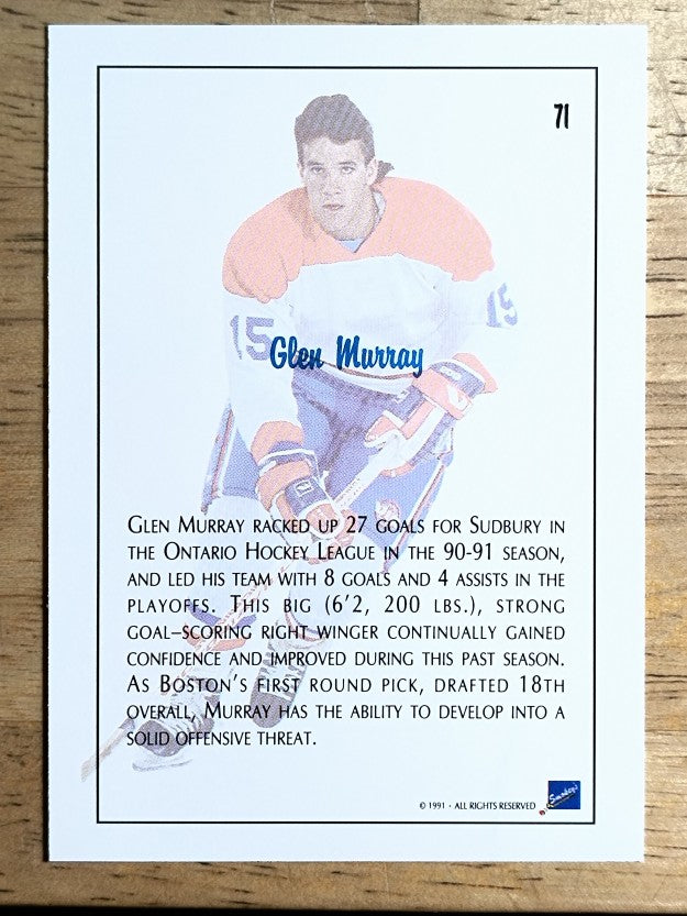 1991 Ultimate Draft #71 Glen Murray FDP
