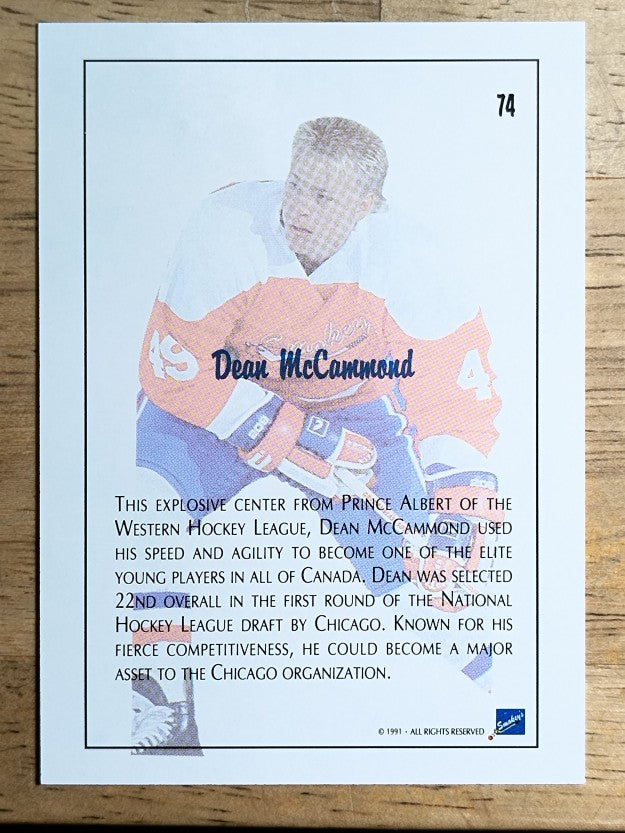 1991 Ultimate Draft #74 Dean McCammond FDP