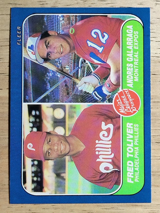 1986 Fleer #647 Andres Galarraga RC
