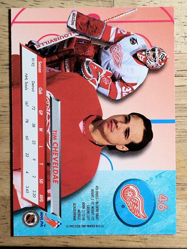 1992-93 Ultra #46 Tim Cheveldae