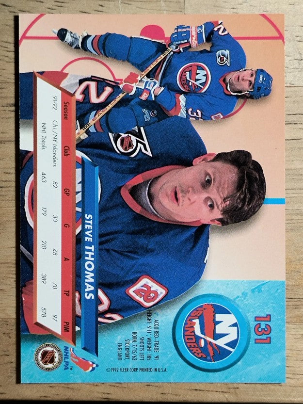 1992-93 Ultra #131 Steve Thomas