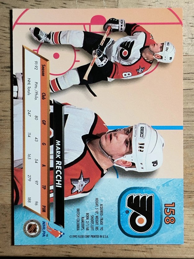 1992-93 Ultra #158 Mark Recchi